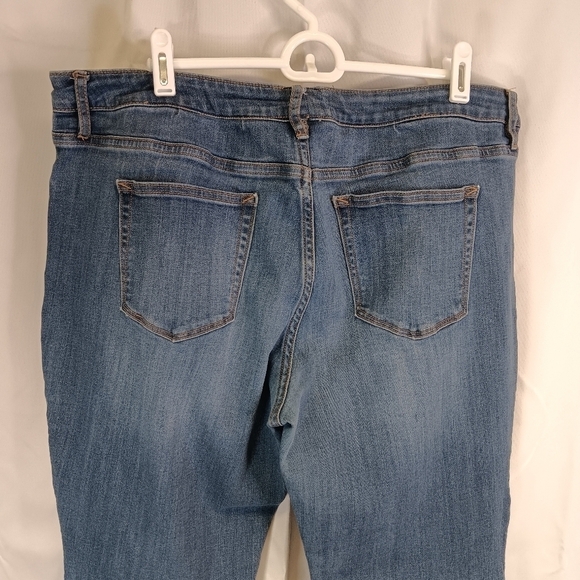 ana a new approach Jeans Bootcut 18 Medium Wash Blue Denim Stretch Cotton - Picture 6 of 8